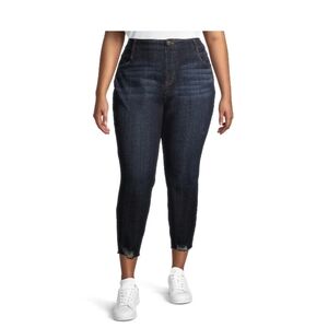 TERRA & SKY PULL ON DENIM CAPRI JEANS